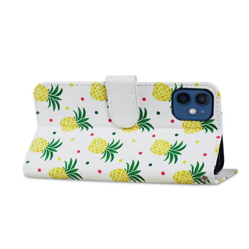 Folio-hoesje voor iPhone 12 Mini Ananas