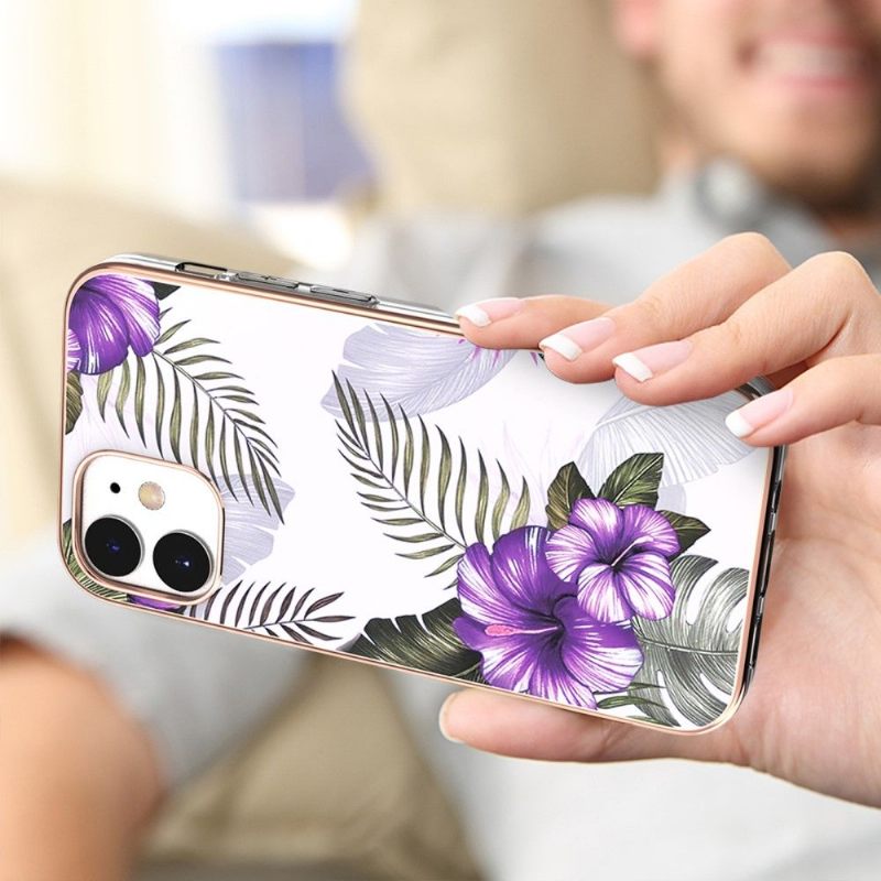 Hoesje voor iPhone 12 Mini Anti-fall Exotische Bloemen