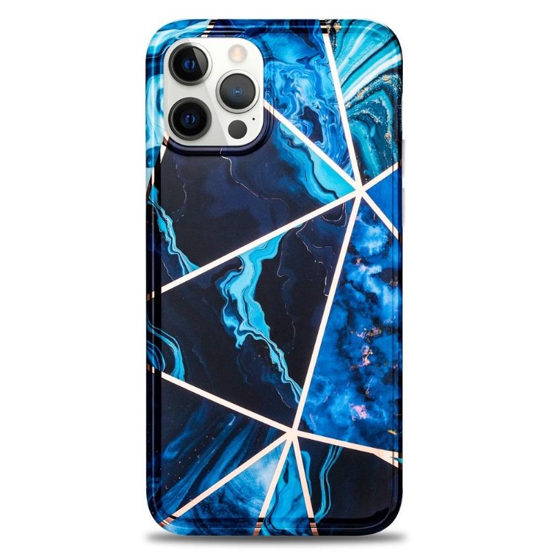 Hoesje voor iPhone 12 Mini Anti-fall Fantasia Marmer