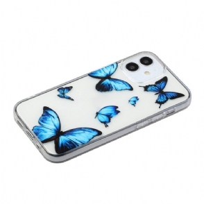 Hoesje voor iPhone 12 Mini Blauwe Vlinders