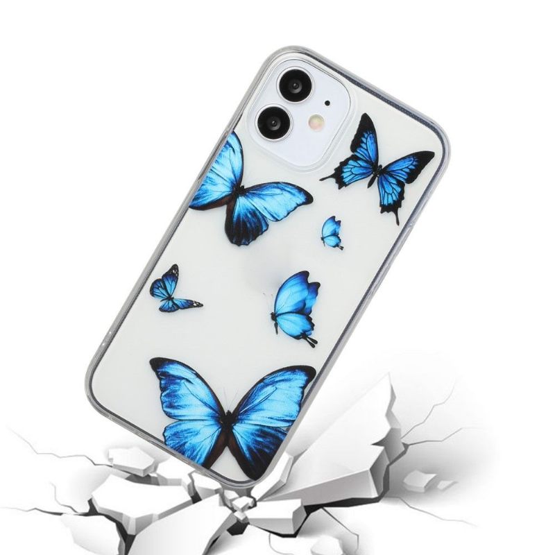 Hoesje voor iPhone 12 Mini Blauwe Vlinders