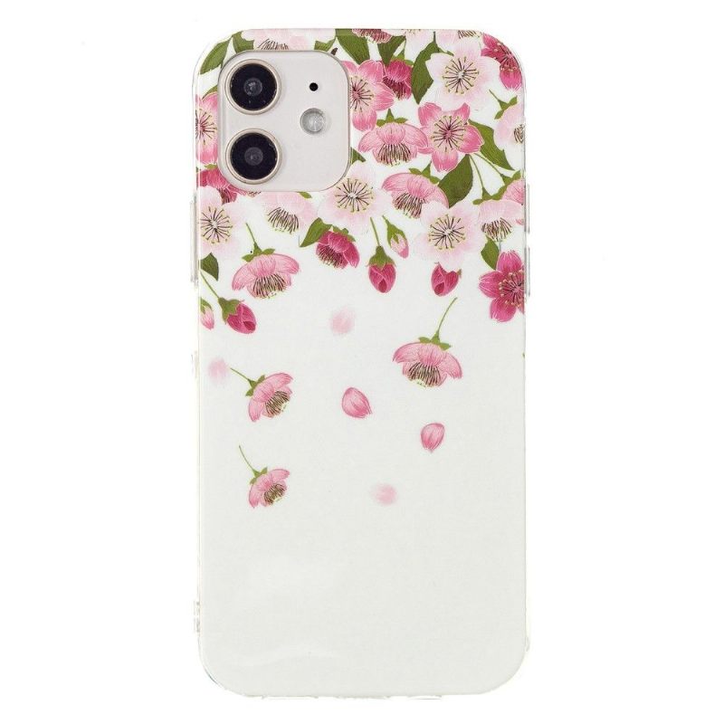 Hoesje voor iPhone 12 Mini Fluorescerende Bloemen