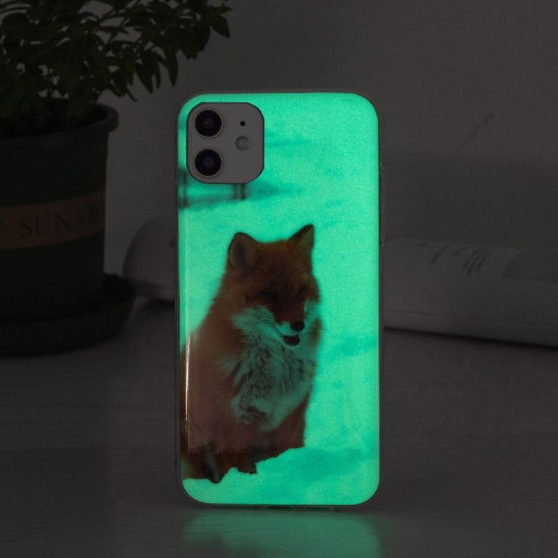 Hoesje voor iPhone 12 Mini Fluorescerende Rode Vos