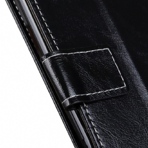 Flip Case voor Xiaomi Mi 11 Ultra Luxe Stiksels Met Leereffect
