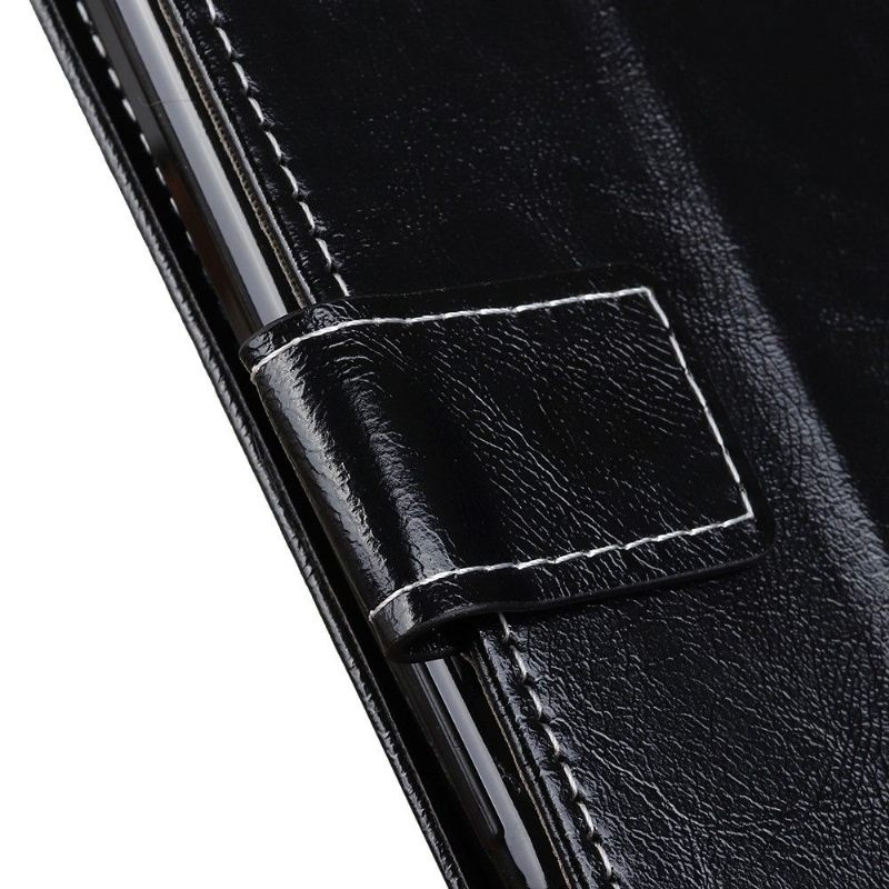 Flip Case voor Xiaomi Mi 11 Ultra Luxe Stiksels Met Leereffect