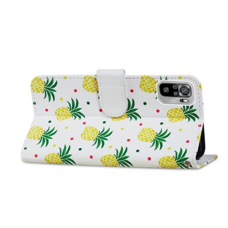 Flip Case voor Xiaomi Redmi Note 10 4G / Note 10S Ananas