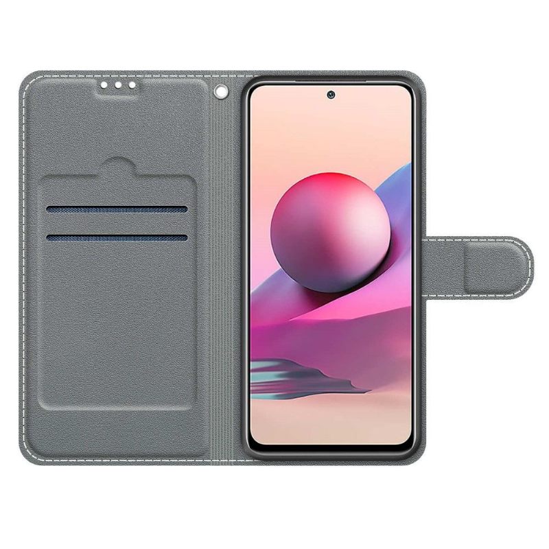 Flip Case voor Xiaomi Redmi Note 10 4G / Note 10S Illustratie Van Wilde Bladeren