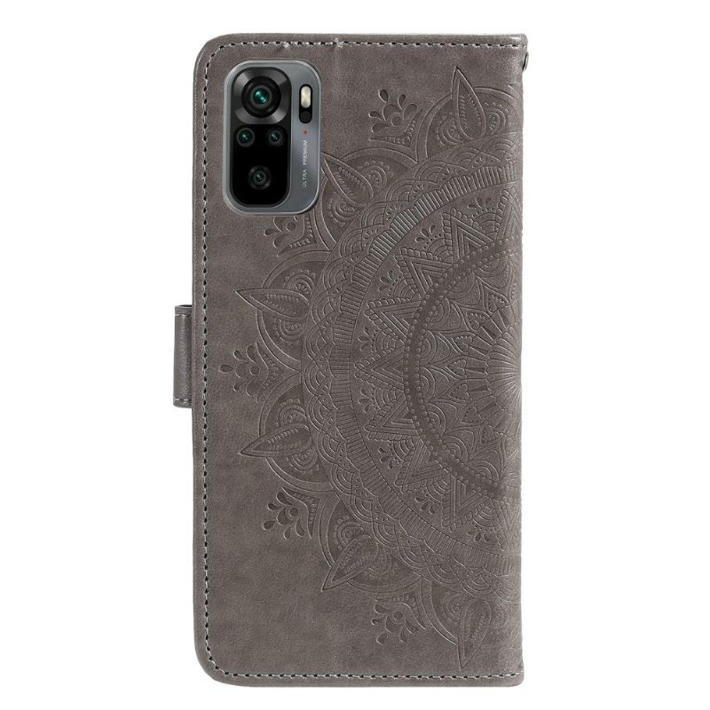 Flip Case voor Xiaomi Redmi Note 10 4G / Note 10S Zon Mandala