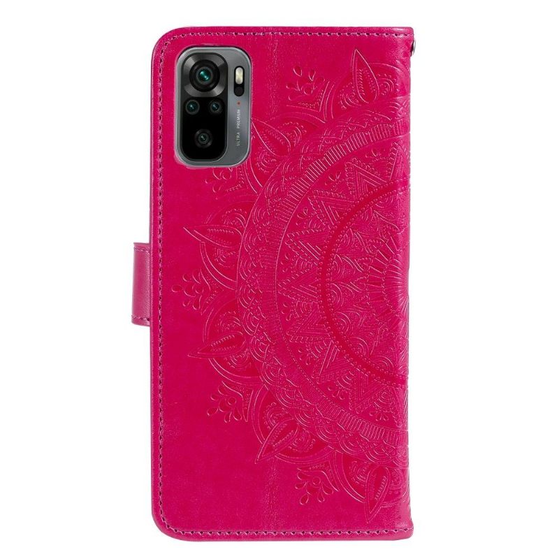 Flip Case voor Xiaomi Redmi Note 10 4G / Note 10S Zon Mandala