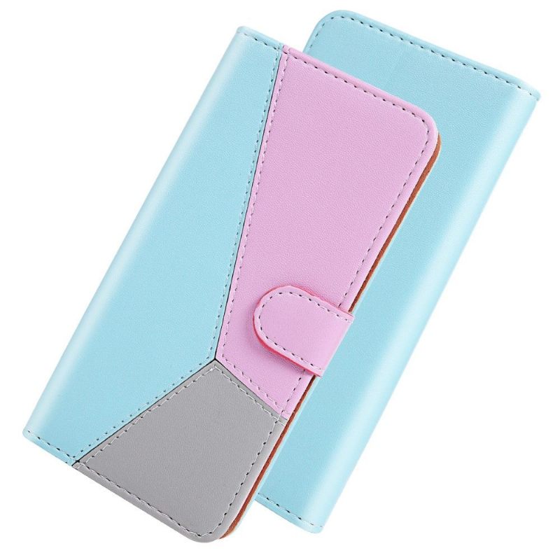 Folio-hoesje voor Xiaomi Redmi Note 10 4G / Note 10S Anti-fall Driekleurig Kunstleer