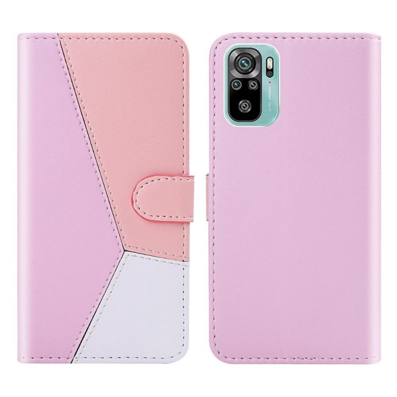 Folio-hoesje voor Xiaomi Redmi Note 10 4G / Note 10S Anti-fall Driekleurig Kunstleer