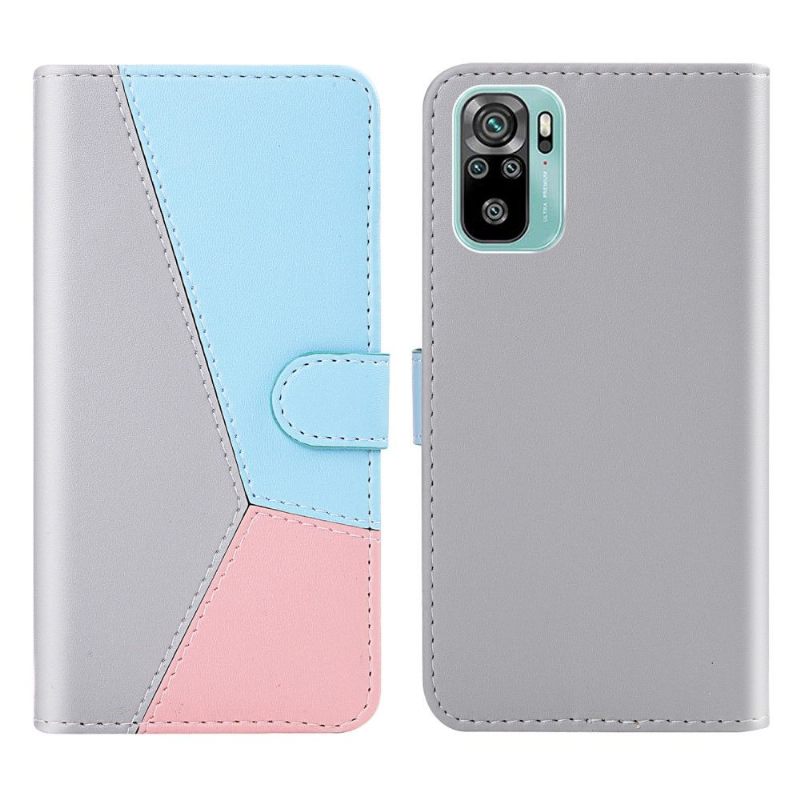 Folio-hoesje voor Xiaomi Redmi Note 10 4G / Note 10S Anti-fall Driekleurig Kunstleer