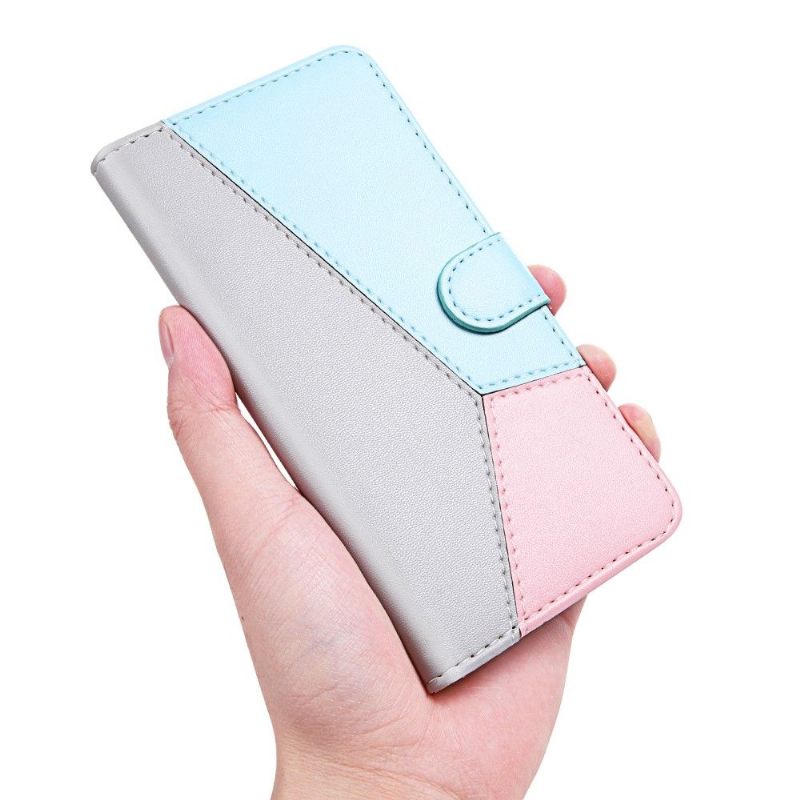 Folio-hoesje voor Xiaomi Redmi Note 10 4G / Note 10S Anti-fall Driekleurig Kunstleer