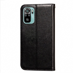 Folio-hoesje voor Xiaomi Redmi Note 10 4G / Note 10S Anti-fall Rebeka Leereffect