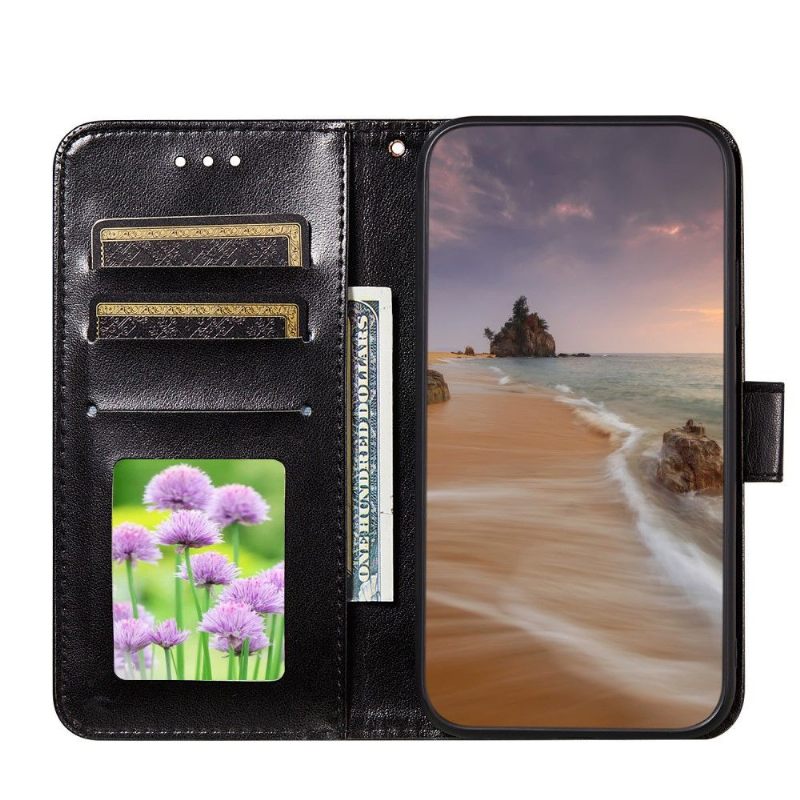 Folio-hoesje voor Xiaomi Redmi Note 10 4G / Note 10S Anti-fall Rebeka Leereffect