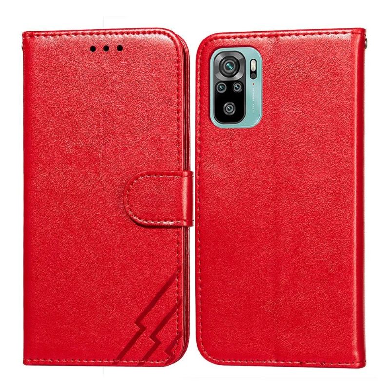 Folio-hoesje voor Xiaomi Redmi Note 10 4G / Note 10S Anti-fall Rebeka Leereffect