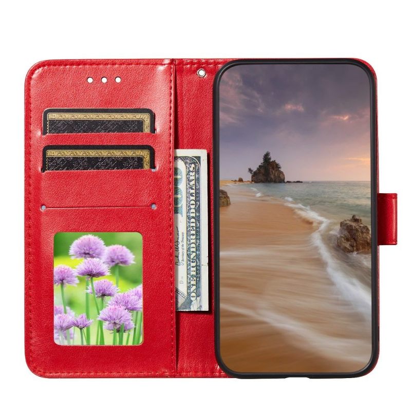 Folio-hoesje voor Xiaomi Redmi Note 10 4G / Note 10S Anti-fall Rebeka Leereffect