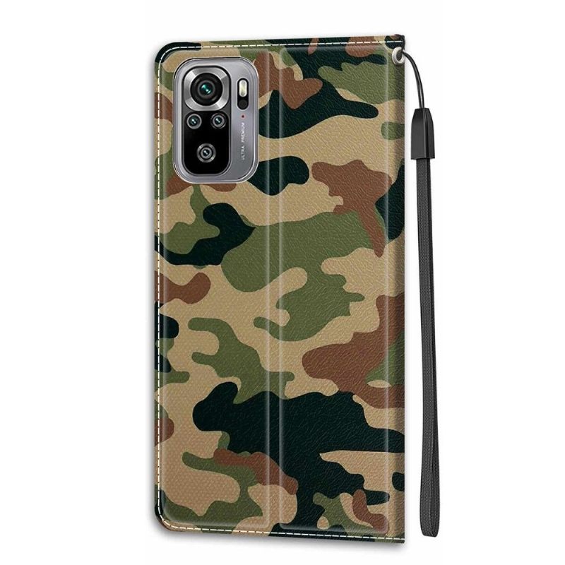 Folio-hoesje voor Xiaomi Redmi Note 10 4G / Note 10S Camouflage