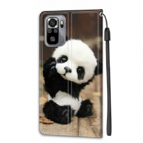 Folio-hoesje voor Xiaomi Redmi Note 10 4G / Note 10S Kleine Panda