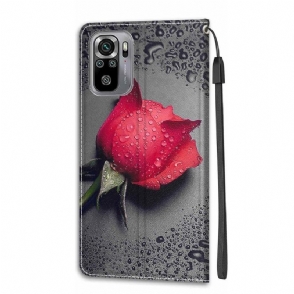 Folio-hoesje voor Xiaomi Redmi Note 10 4G / Note 10S Rozerood