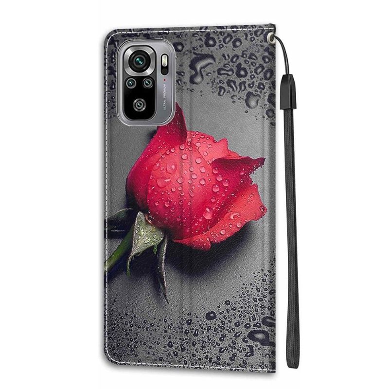 Folio-hoesje voor Xiaomi Redmi Note 10 4G / Note 10S Rozerood