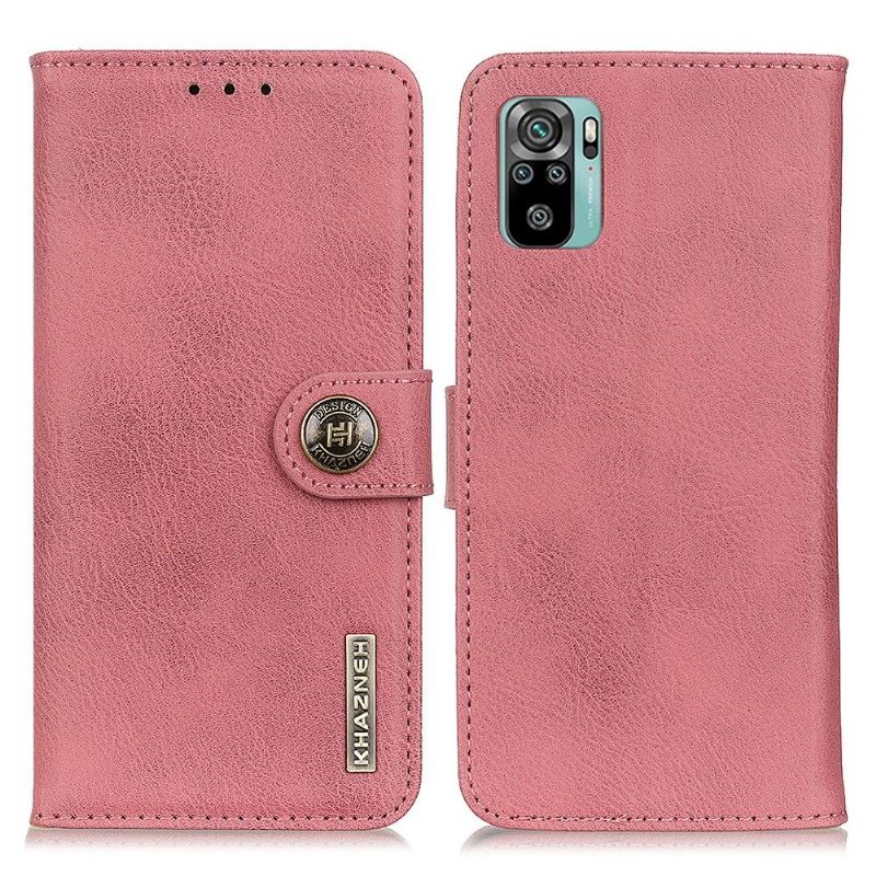 Leren Hoesje voor Xiaomi Redmi Note 10 4G / Note 10S Bescherming Khazneh Lederen Effect Kaarthouder