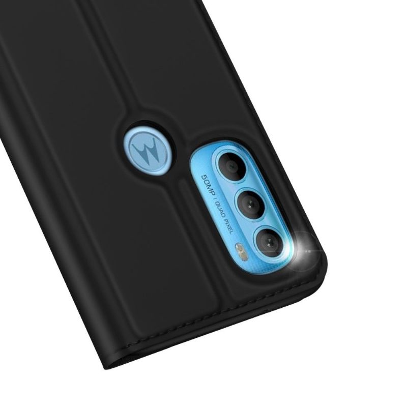 Cover voor Motorola Moto G71 5G Zakelijk Satijneffect