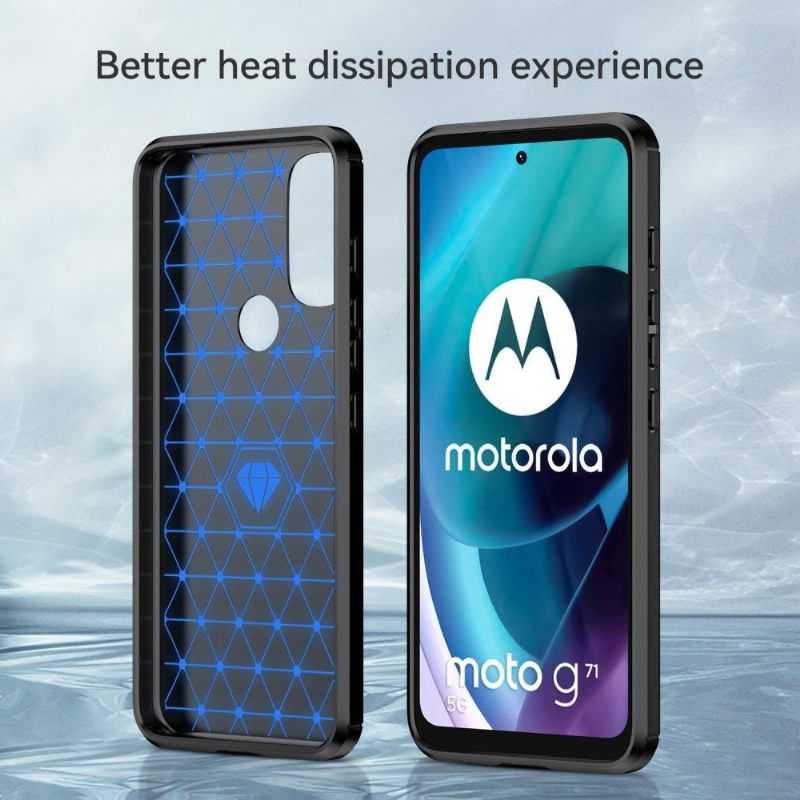 Hoesje voor Motorola Moto G71 5G Geborsteld Siliconeneffect