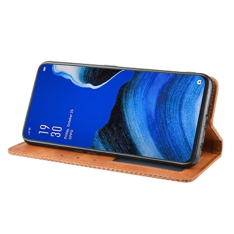 Cover voor Oppo Reno2 Z Anti-fall Leer In Cirénius-stijl