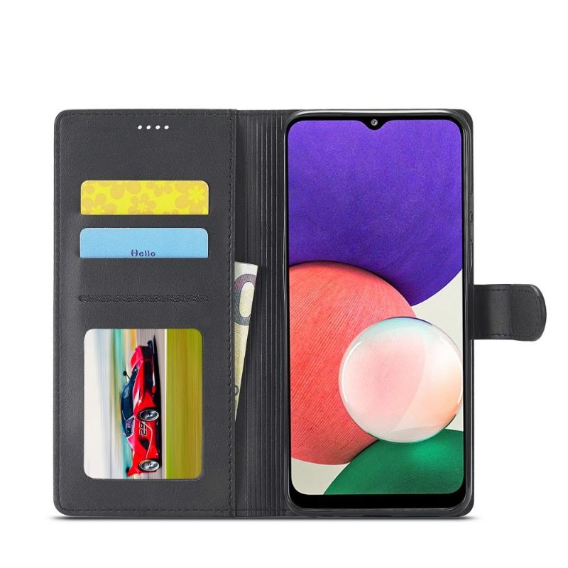 Cover voor Samsung Galaxy A22 5G Folio-hoesje Ledereffect Lc.imeeke