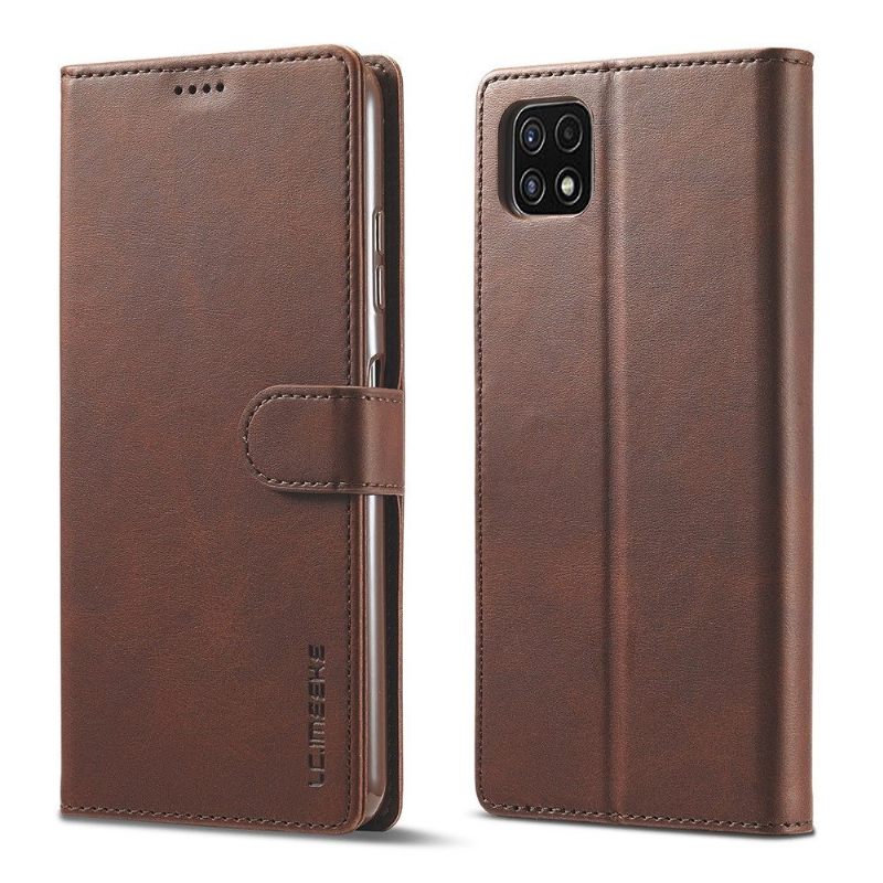 Cover voor Samsung Galaxy A22 5G Folio-hoesje Ledereffect Lc.imeeke