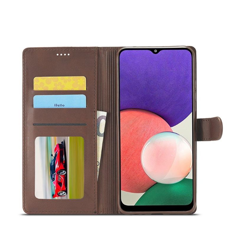 Cover voor Samsung Galaxy A22 5G Folio-hoesje Ledereffect Lc.imeeke