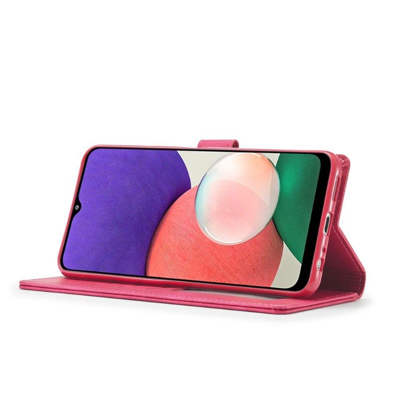 Cover voor Samsung Galaxy A22 5G Folio-hoesje Ledereffect Lc.imeeke