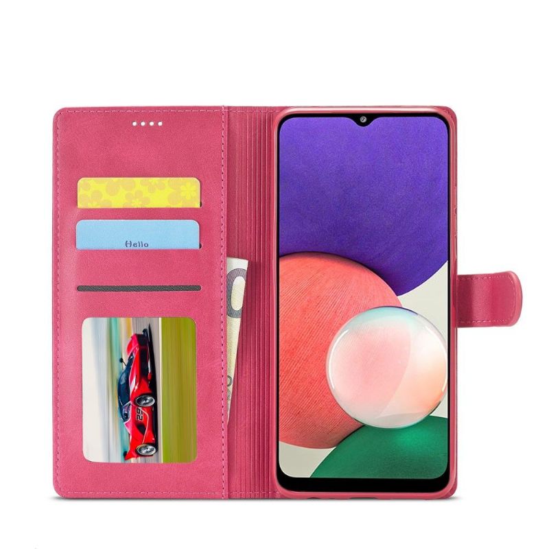 Cover voor Samsung Galaxy A22 5G Folio-hoesje Ledereffect Lc.imeeke