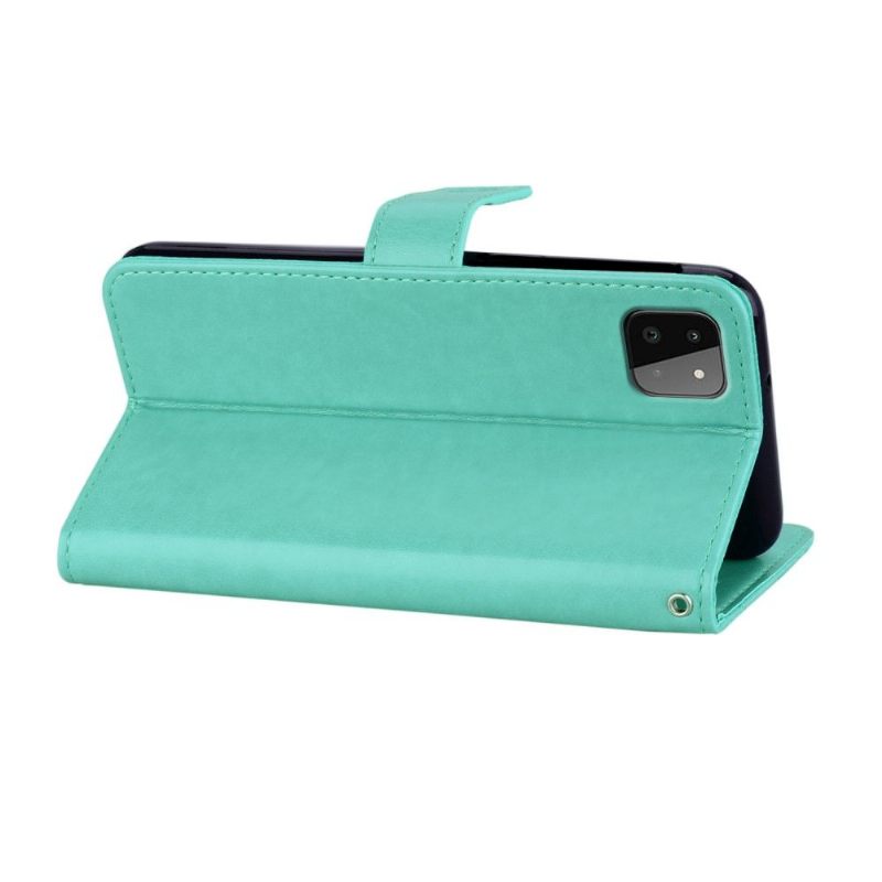 Flip Case voor Samsung Galaxy A22 5G Uil Met Reliëf