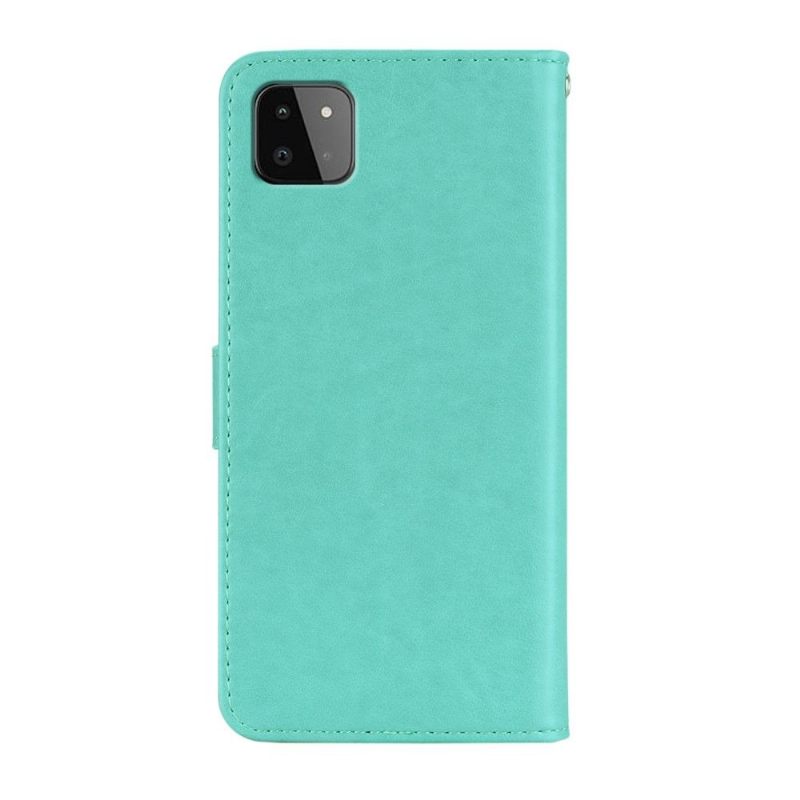 Flip Case voor Samsung Galaxy A22 5G Uil Met Reliëf