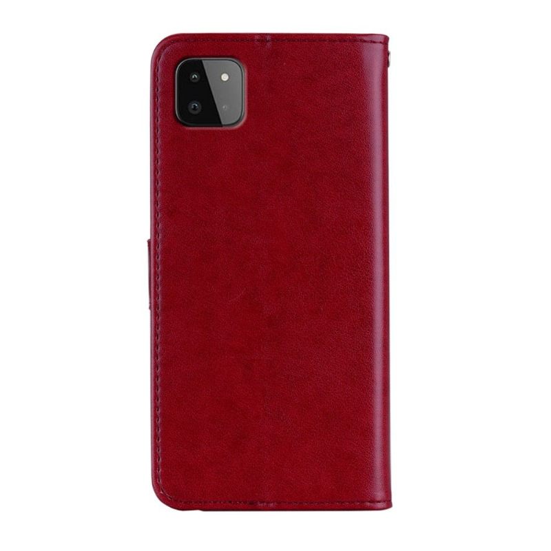 Flip Case voor Samsung Galaxy A22 5G Uil Met Reliëf