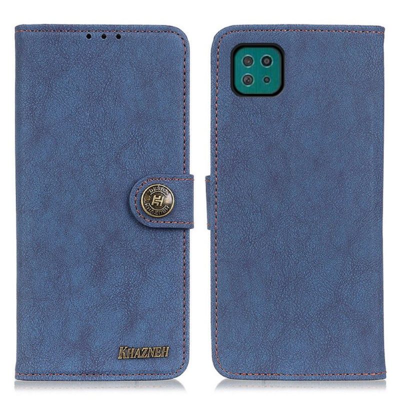 Folio-hoesje voor Samsung Galaxy A22 5G Anti-fall Khazneh Retro Leder Effect