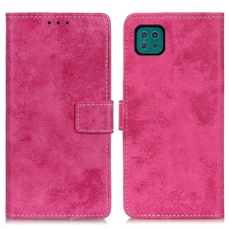 Folio-hoesje voor Samsung Galaxy A22 5G Cyrius Kunstleer Vintage