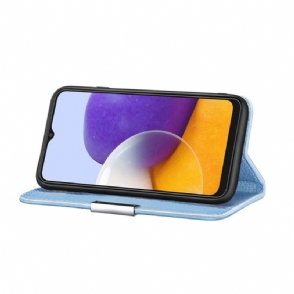 Folio-hoesje voor Samsung Galaxy A22 5G Generfde Faux Leather Flip