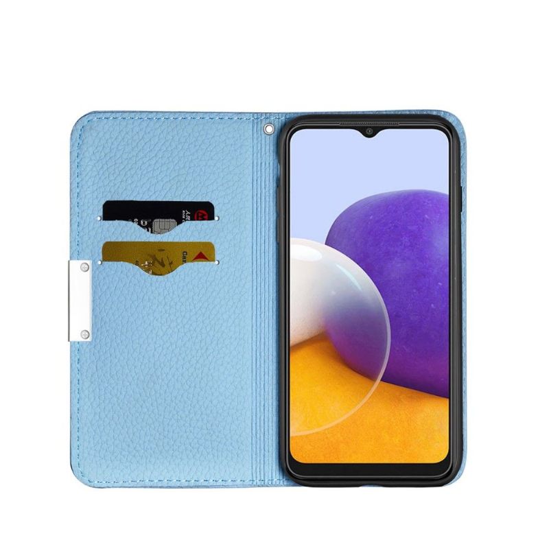 Folio-hoesje voor Samsung Galaxy A22 5G Generfde Faux Leather Flip