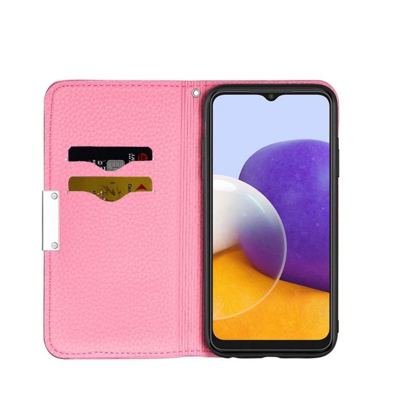 Folio-hoesje voor Samsung Galaxy A22 5G Generfde Faux Leather Flip