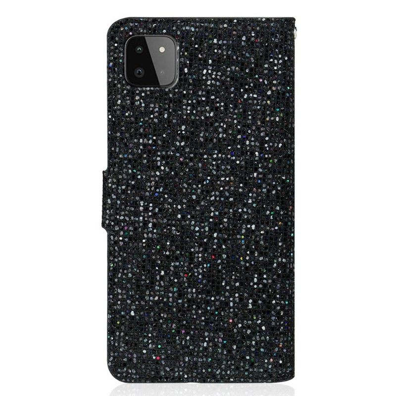 Folio-hoesje voor Samsung Galaxy A22 5G Glitterkaarthouder