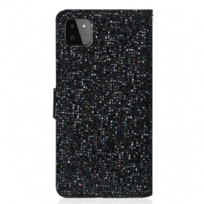 Folio-hoesje voor Samsung Galaxy A22 5G Glitterkaarthouder