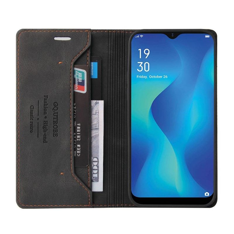 Folio-hoesje voor Samsung Galaxy A22 5G Gq.utrobe Kunstleer Retro