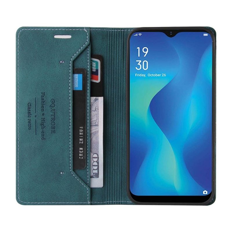 Folio-hoesje voor Samsung Galaxy A22 5G Gq.utrobe Kunstleer Retro