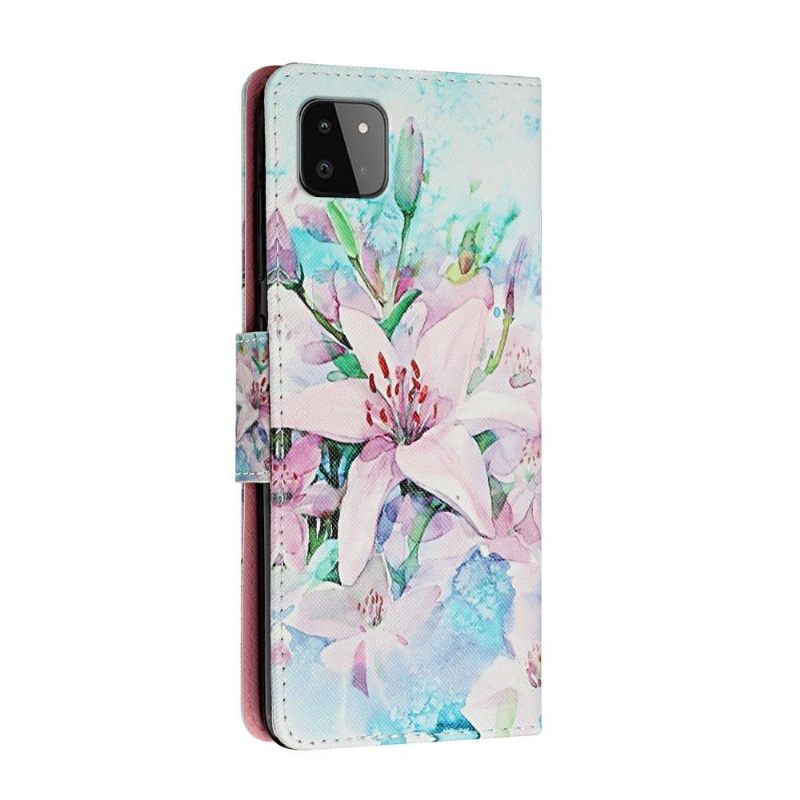 Folio-hoesje voor Samsung Galaxy A22 5G Leliebloem