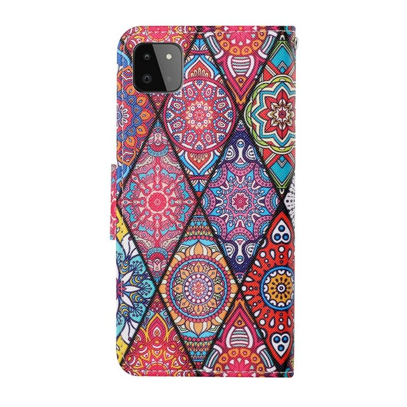 Folio-hoesje voor Samsung Galaxy A22 5G Mandala Caleidoscoop