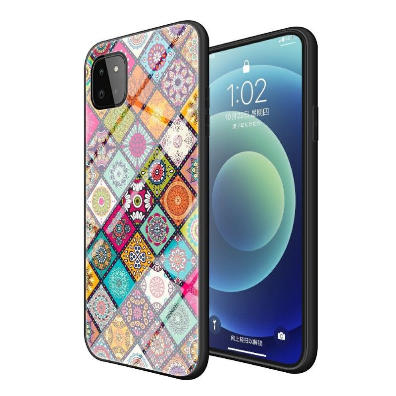 Hoesje voor Samsung Galaxy A22 5G Mandala-caleidoscoop Met Standaard