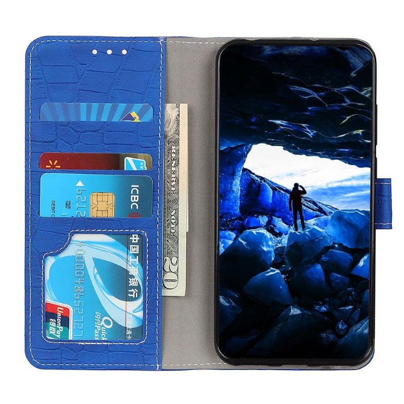 Leren Hoesje voor Samsung Galaxy A22 5G Bescherming Imitatie Krokodillenleer